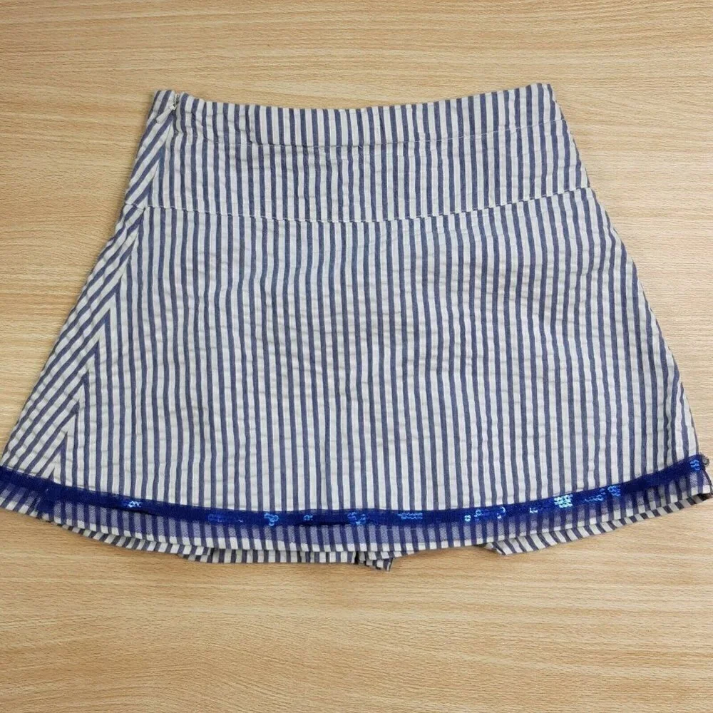 The Childrens Place Girls Striped Seersucker Skirt